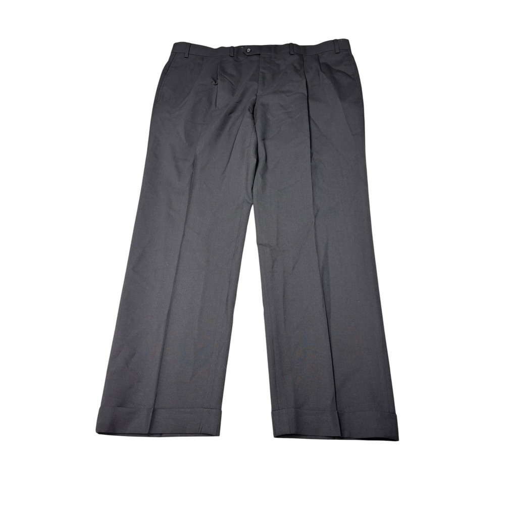 Lauren Ralph Lauren Total Comfort Men 40x30 Gray Wool Pleated Cuffed Dress Pants